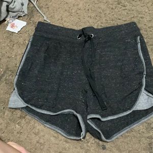 athletic soft shorts grey